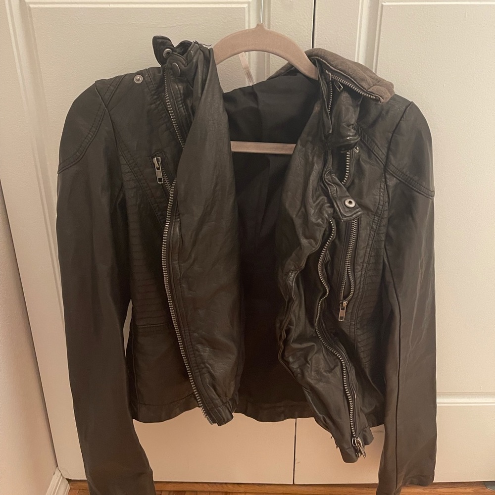 Faux leather jacket